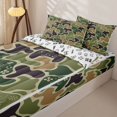 thumbnail image 3 of Homewish Camouflage Game Controller Zipper Twin Comforter Sets with Fitted Sheet and 2 Pillowcases,Modern Gaming Zipper Bedding Set,Brown Green,Gamepad Reversible,4pcs, 3 of 8
