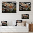 thumbnail image 4 of Designart "Grey Geraniums landscape II" Floral Print on Natural Pine Wood, 4 of 5