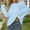 Sky Blue, variant on Blouses for Women Trendy Solid Long Sleeved Crew Neck Workout Tops Spring Summer Stretch Flowy Relaxed Fit Pullover T Shirts