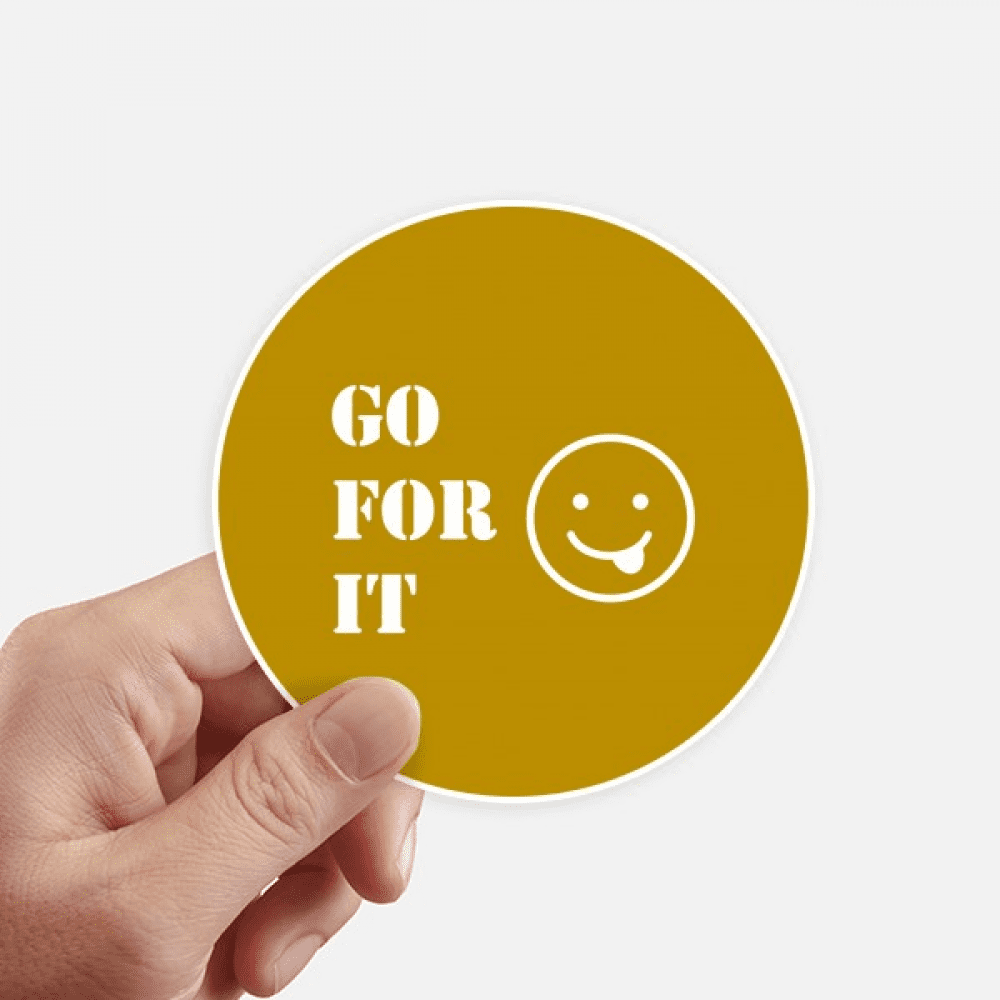 Effort Expression Struggle Meaning Sticker Round Wall Suitcase Laptop