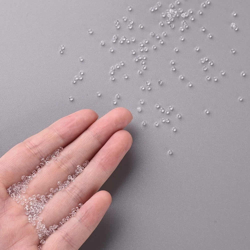 12/0 Grade A Round Glass Seed Beads Transparent Colours Clear 12/0 2x1.5mm Hole: 0.8mm about 30000pcs/bag