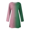 thumbnail image 4 of mfyjkho Vestidos casuales para mujer, Vestido tipo jersey estampado de manga corta y cuello redondo para mujer Vestidos de fiesta para mujer l, 4 of 5