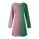 thumbnail image 4 of mfyjkho Vestidos casuales para mujer, Vestido tipo jersey estampado de manga corta y cuello redondo para mujer Vestidos de fiesta para mujer l, 4 of 5