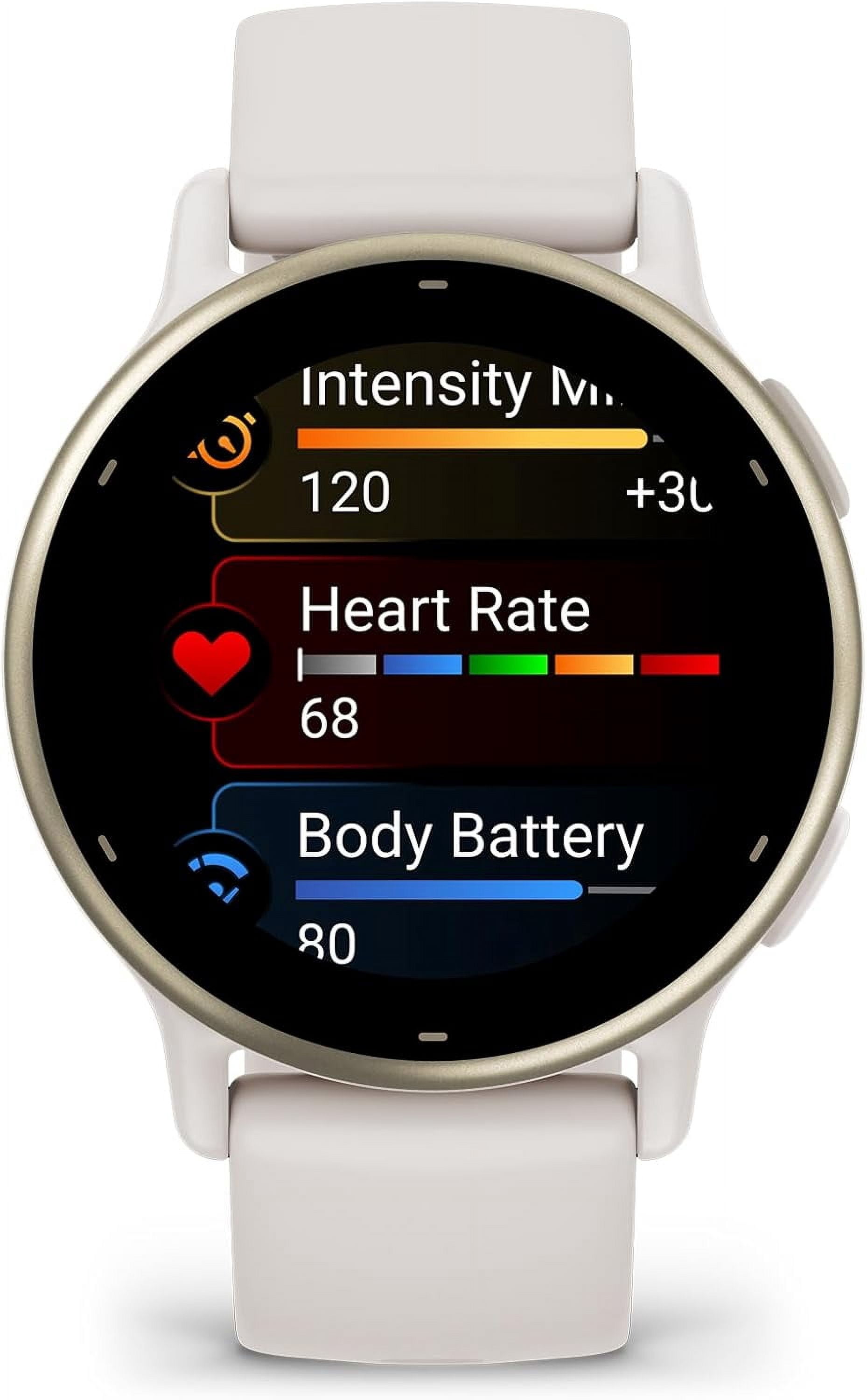 Restored Garmin vívoactive 5 GPS Smartwatch, Ivory, Health & Fitness Tracker with AMOLED Display, Body Battery, Sleep Coaching & 11-Day Battery Life (Refurbished)
