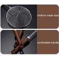 thumbnail image 4 of Uklsqma Stainless Steel Slotted Spoon with Wood-Like Handle & Hook | Large 40.5cm Kitchen Strainer for Frying, Soup & Pasta | 1-Pack, 4 of 6