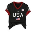 thumbnail image 7 of MEICHEN Women's 250Th Anniversary Print V Neck T Shirt 250Th Anniversary Tshirt Patriotic Tee, 7 of 7
