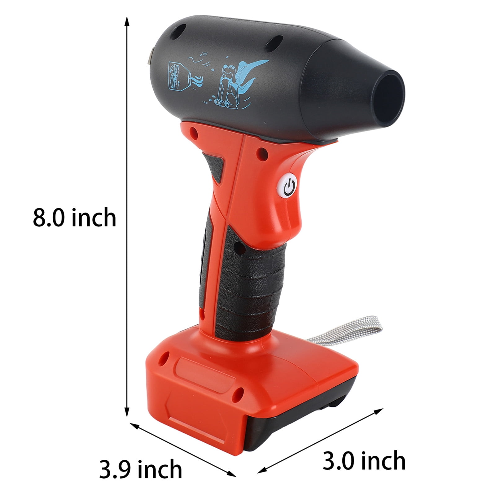 YAHHU Compressed Air Duster, 130000RPM Handheld Violent Turbo Electric Air Blower, Cordless Mini Blower Gun for PC Keyboard Cleaning, Car Detailing, Outdoor BBQ, Fits 18V Lithium Battery (Bare Tool)
