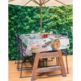 thumbnail image 3 of Fsddascl Brown Sea Turtle Coastal Outdoor Tablecloth - 52x70 Inch Dining Table Cover, Vintage Summer Beach Coral Starfish Waterproof Outdoor Table Cloth with Umbrella Hole & Zipper for Patio, 3 of 7