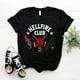 thumbnail image 3 of Camiseta con cuello en V para mujer Stranger Things 4 Hellfire Club Skull and Weapons JadeP Camiseta con cuello en V para mujer, 3 of 6