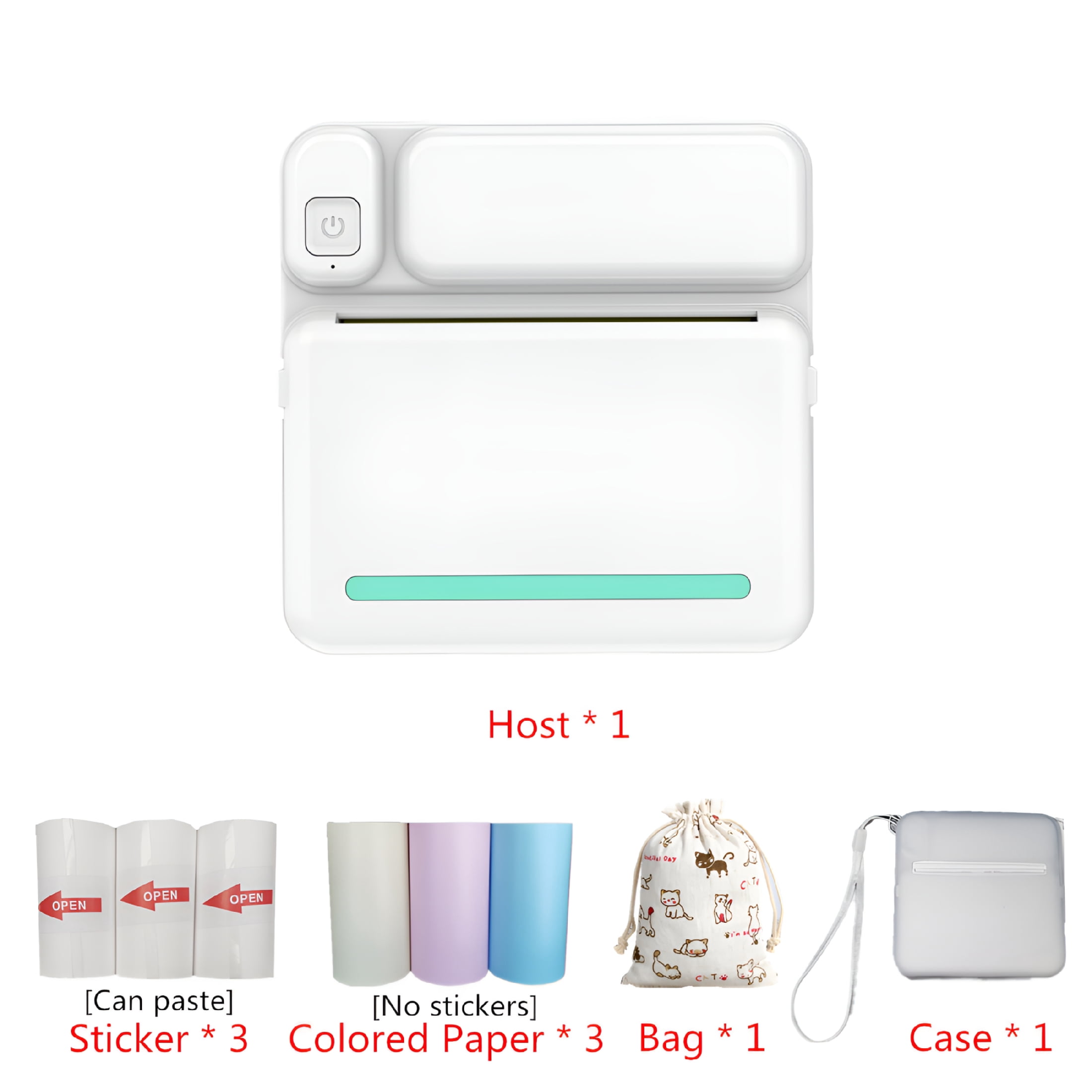 ZHZFKQ 2026 New Portable Wireless Thermal Printer,57Mm/2.2In Wireless Inkless Photo Receipt Printer for Ios Android Phone – Mini Pos,Mobile Label Note Printer(Pink,3.1"X3.1")
