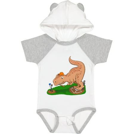 

Inktastic T Rex Up to Bat- Dinosaur Playing Baseball Gift Baby Boy or Baby Girl Bodysuit