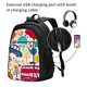 thumbnail image 2 of Fotbe London Symbols Mochila con Estampado y Puerto USB para Hombre y Mujer, Mochila Antirrobo, Mochila de Viaje, Mochila Escolar, Mochila Universitaria, 2 of 7