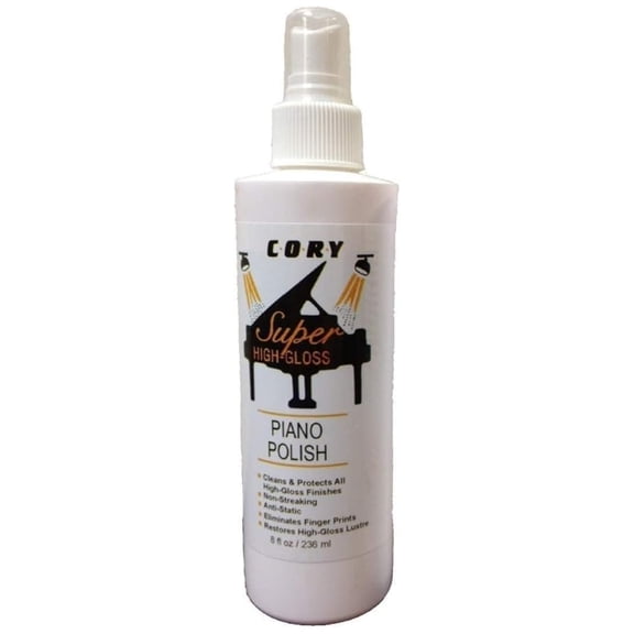 Super High Gloss Piano Polish 8 Ounce Bottle for Pianos With High Gloss Finishes