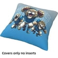 thumbnail image 6 of Football Throw Pillow Covers American Football Sport Team Decor Cushion Case Decoration Set of 4 Pillowcases Football Style Pillows Gifts for Football Lovers Fan for Sofa Bed Couch Car 16"X16", 6 of 6