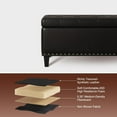 thumbnail image 4 of Veanerwood Storage Bench, 51-Inch Large Storage Ottoman, 30 Gallons, Modern Faux Leather Ottoman with Storage, Rectangle Storage Ottoman Bench for Bedroom, Living Room, Entryway, Hallway, 4 of 9