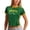 Dark Green, variant on Trendfront Womens Brasil Graphic Crop Top Y2K Baby Tee Fitted Slim Fit Crewneck Football Fan Stadium Chic Match Day Going Out Streetwear Tops