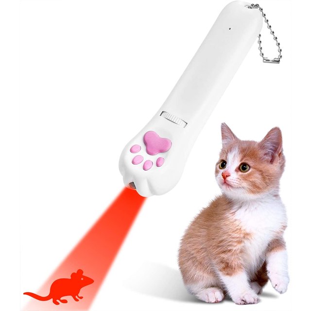 Jouets pour Chat à Projection Rechargeables à Motifs Multiples en Option Infrarouge Uv Lumière Violette Anti-Morsure Bâton Amusant pour Chat Fournitures d'Entraînement pour Animaux