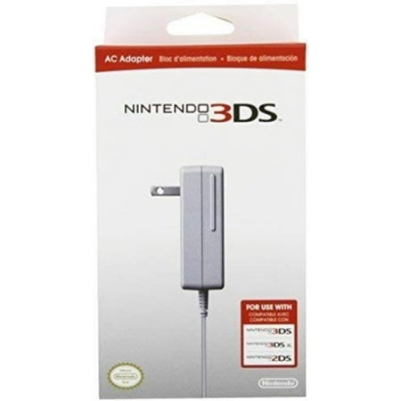 Nintendo 3DS Compatible with 3DS / 3DS XL / 2DS AC Adapter  Power your Nintendo 3DS family system from any 120-volt outlet By by Nintendo Nintendo 3DS AC Adapter for Nintendo 3DSThis AC Adapter is the same as the one included with every Nintendo 2DS  Nintendo 3DS XL  Nintendo 3DS  Nintendo DSi XL  and Nintendo DSi. It is used to recharge the internal rechargeable battery or it can be used as a direct power source. If your system is not charging properly  we recommend following our treplacement.Features Power your Nintendo 3DS family system from any 120-volt outlet Allows you to charge the pack even when you play Small  light weight design allows you to easily pack the AC adapter along with your system for a convenient back-up power source Works with the Nintendo DSi and Nintendo DSi XL systems  and Wii Remote Charging CradlePower your Nintendo 3DS family system from any 120-volt outletAllows you to charge the pack even when you playSmall  light weight design allows you to easily pack the AC adapter along with your system for a convenient back-up power sourceWorks with the Nintendo DSi and Nintendo DSi XL systems  and Wii Remote Charging Cradle