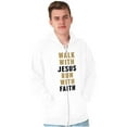 thumbnail image 3 of Walk With Jesus Christ Run Religious Zip Up Hoodie Men's Women's Brisco Brands S, 3 of 6