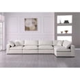 thumbnail image 5 of Meridian Furniture Serene Cream Linen Fabric Deluxe Modular Sectional, 5 of 13