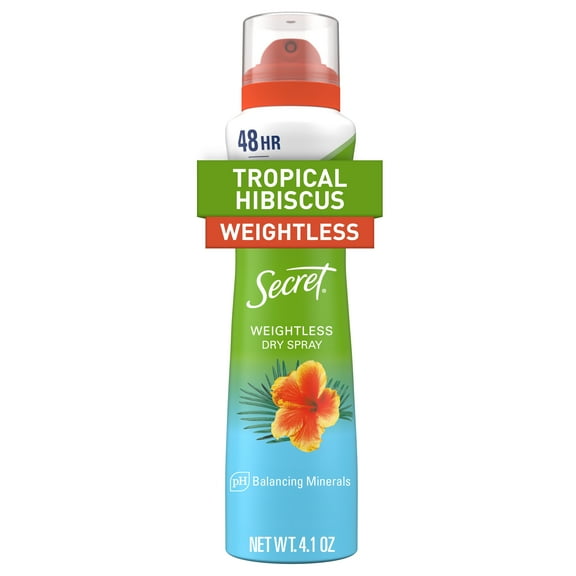 Secret Dry Spray Antiperspirant Deodorant for Women, Tropical Hibiscus, 4.1 oz