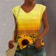 thumbnail image 2 of Moda Mujer Causal V-Cuello Impresión Blusa Sin Mangas Camiseta Verano Tops Fridja  gh5773, 2 of 4