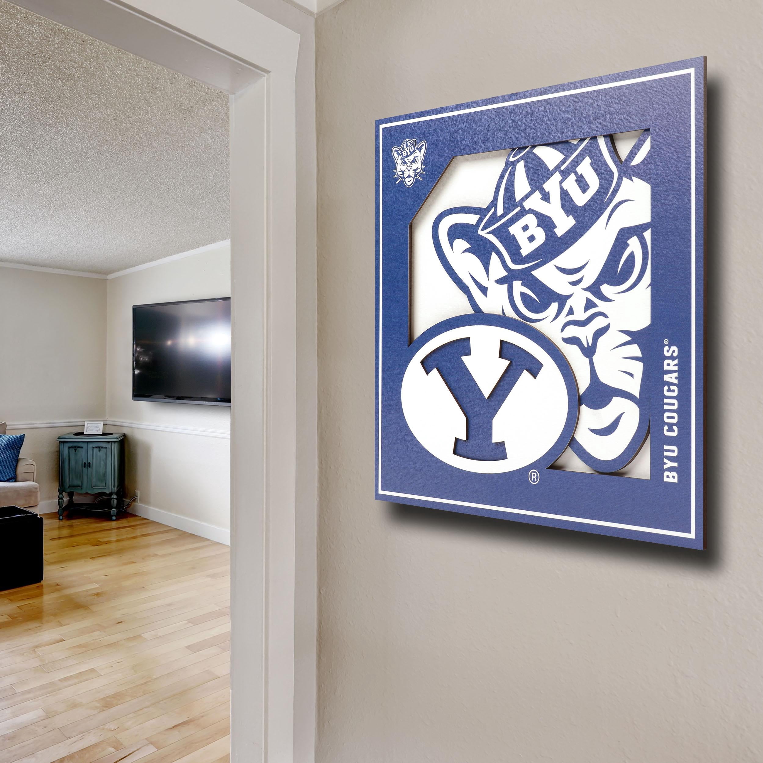 YouTheFan NCAA BYU Cougars 12 x 12 Wall Art