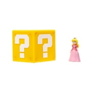 Super Mario Bros Movie Mini Princess Peach Action Figure, with Question Block (1.25)