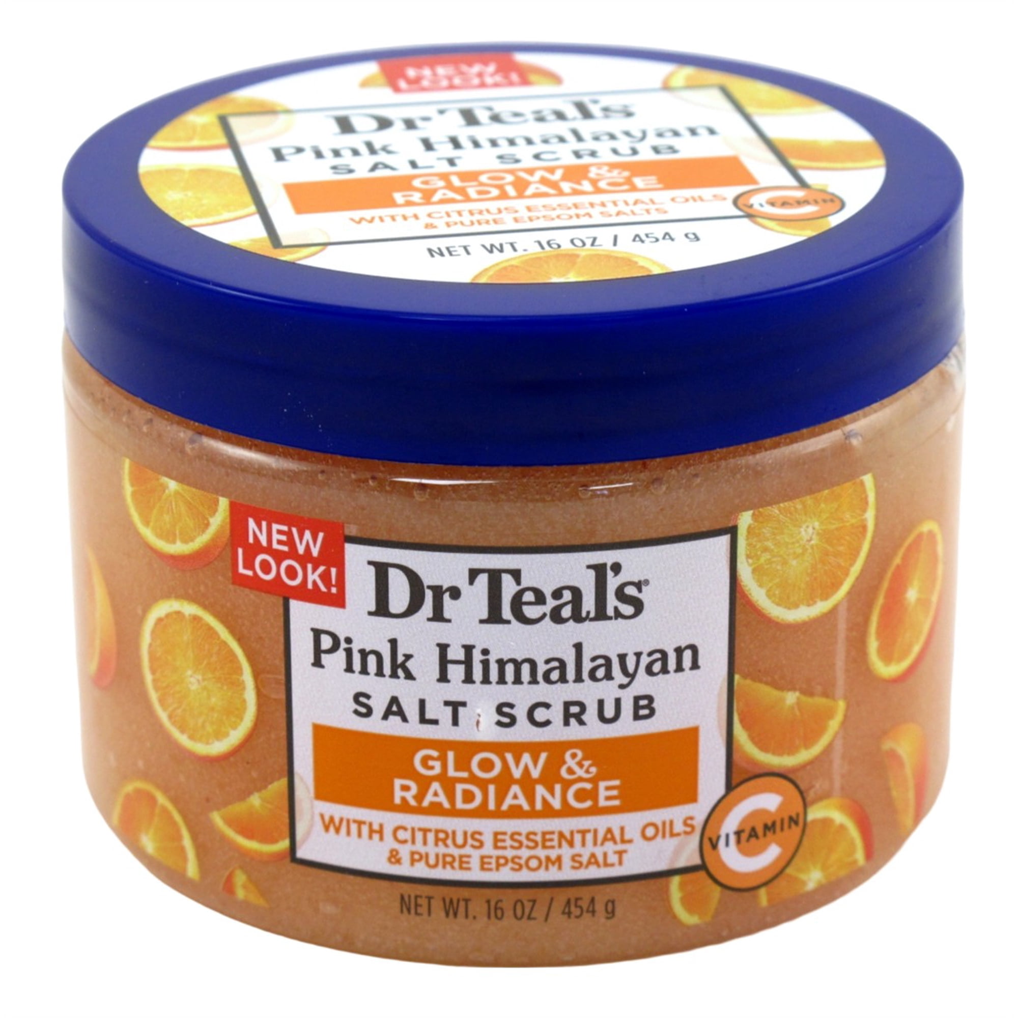 Dr Teals Salt Scrub Pink Himalayan Glow 16oz Jar (Pack of 3)