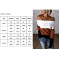 thumbnail image 4 of Pulls Femmes Robe Oversize Manches Longues Sexy hors Épaule Couleur Bloc Pull Pull Tops, 4 of 6