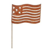 Village Wrought Iron RGS-72-A Flag - Rusted Garden Stake Large