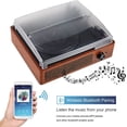 thumbnail image 2 of DIGITNOW Bluetooth Record Player Belt-Driven 3-Speed Turntable Built-in Stereo Speakers - Orange, 2 of 6