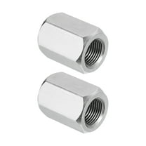 Uxcell M14 x 1.5-Pitch 304 Stainless Steel Hex Coupling Nuts, 2Pcs 30mm / 1.2" Length Fully Threaded Rod Coupling Nut Studding Connector Fasteners, Silver Tone