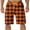 Z2-Orange, variant on Leesechin Men's Cotton Pajamas Shorts Plaid Printed Soft Pjs Short Cool Thin Comfy Casual Drawstring