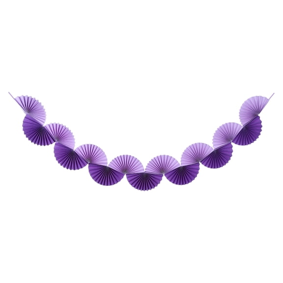 Uxcell Paper Fan Garland, 5.25ft Paper Garland Hanging Decorations Set Party Hanging Decorations Fans for Birthday Parties Holiday Ornaments Family Gatherings Weddings, Purple