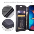 thumbnail image 3 of Galaxy A21 Case Leather Flip Pouch Wallet Phone Case Cover Folio [Kickstand] for Girls Women - Black, 3 of 6