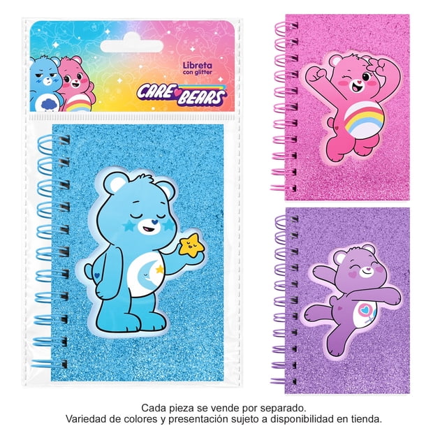 Libreta con Glitter Prichos Care Bears de Cartón y Papel Varios Modelos 1 Pieza