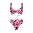 thumbnail image 4 of Daiia Panda Heart Valentine Women's Bikini Set Two Piece Swimsuit High Waisted Bikini Adjustable Straps Bikini Perfect for Beach, Pool, and Summer Vacation-Medium, 4 of 9