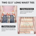 thumbnail image 6 of Soft Colored Geometric Pattern Apron-Garden Aprons for Women with Pockets-Cotton Linen Waterproof Kitchen Cooking Gardening Aprons Adjustable for Kitchen,Cooking,BBQ and Salon 33x27 Inch, 6 of 7