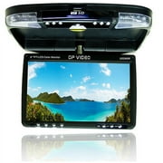DP Video DZD9500 9-Inch Flip Down Monitor with Built-in DVD player With FM Transmitter