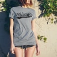 thumbnail image 3 of UGP Campus Apparel Chicago City Baseball Script Basic Cotton T-Shirt - X-Large - Sport Grey, 3 of 6