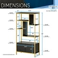 thumbnail image 4 of Techni Mobili Gold Storage Rack with  door cabinet, 4 of 15