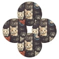 thumbnail image 6 of Round Plate Mat 15.4x15.4 Inchesx1 Placemat Table Mat Kitchen Mat Coffee Mat Fabric Thick, Strong Wear-Resistant, Heat Resistance Little Colored Cat2, 6 of 7