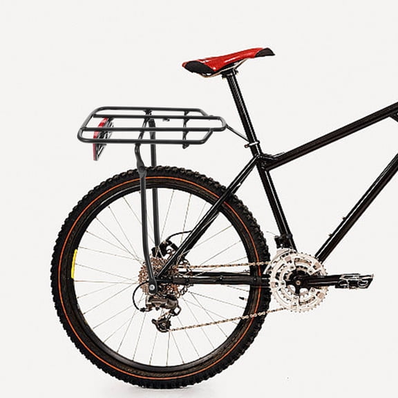 RENACLIPY Black Steel Rear Bike Rack Carrier, Design Luggage Holder for Easy Transport