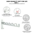 thumbnail image 5 of Eummy Clothes Hanger Wall Shelf Stainless Steel Silver Wall Clothes Rack Space-Saving Wall Mounted Clothes Hanger Organizer for Home Balcony Bedroom Bathroom Closet Wardrobe, 5 of 10