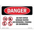 thumbnail image 1 of OSHA Danger Sign - Do Not Enter Sewage Water | Sign | Protect Your Business, Construction Site, Warehouse &, 1 of 5
