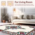 thumbnail image 2 of ODIKA 4' x 6' Machine Washable Non-Slip Area Rug, Middle Eastern Medallion High Traffic Rug, Pink, 407661, 2 of 7