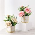 thumbnail image 5 of Artificial Hydrangea with Small Ceramic Vase Fake Silk Variety Flower Fake Flowers, 5 of 5