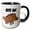 Black/White, variant on 3drose, Funny Cute Feral Hog or Pig Wild Boar Says Bite Me Cartoon, 11oz Mug