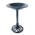 thumbnail image 1 of koolsoo Birdbath Outdoor standing Birdbaths Rustic Standing Outdoor Garden Bird Bath Green, 1 of 9